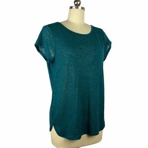 Joe Fresh Teal Front Pocket Short Sleeve Tee M